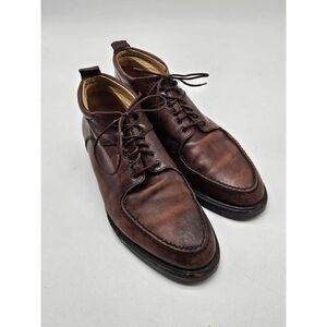 Vintage Kenneth Cole New York Made In Italy Brown Leather Ankle Boots 10 Lace Up